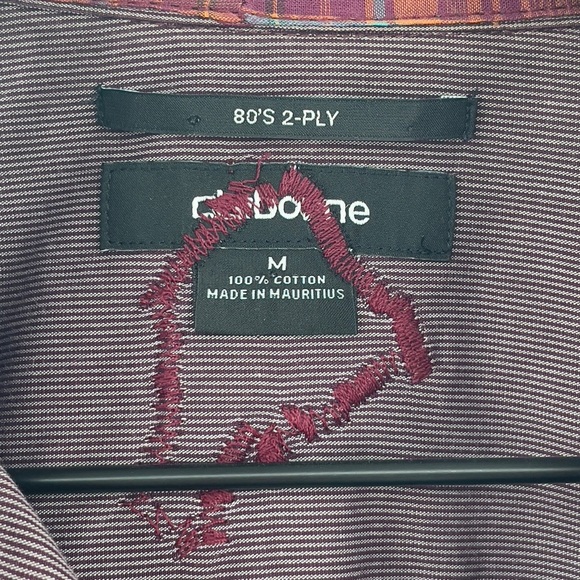 Custom Up-Cycled Tunic 3/4 Sleeves Button Up Ruffle Hem Mixed Print Purple | M/L - Picture 10 of 11